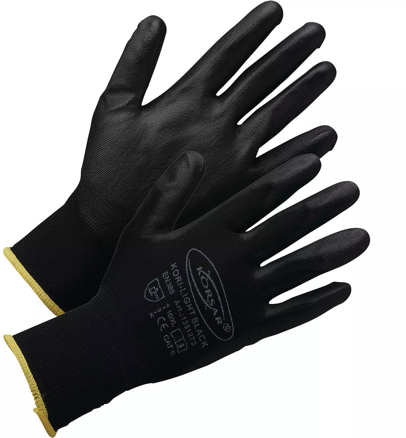 Korsar Pracovné rukavice Kori-Light čierne nylon, 12 párov, veľkosť 11