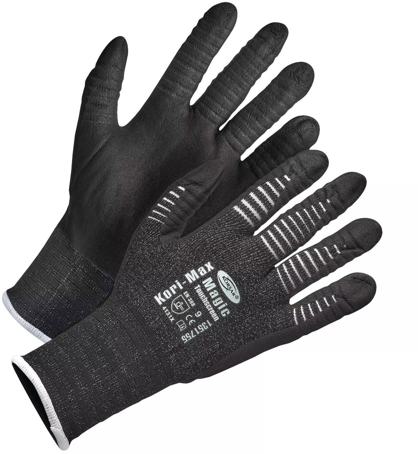 Korsar Pracovné rukavice Kori-Max Magic tmavosivé nylon/elastan, 12 párov, veľkosť 8