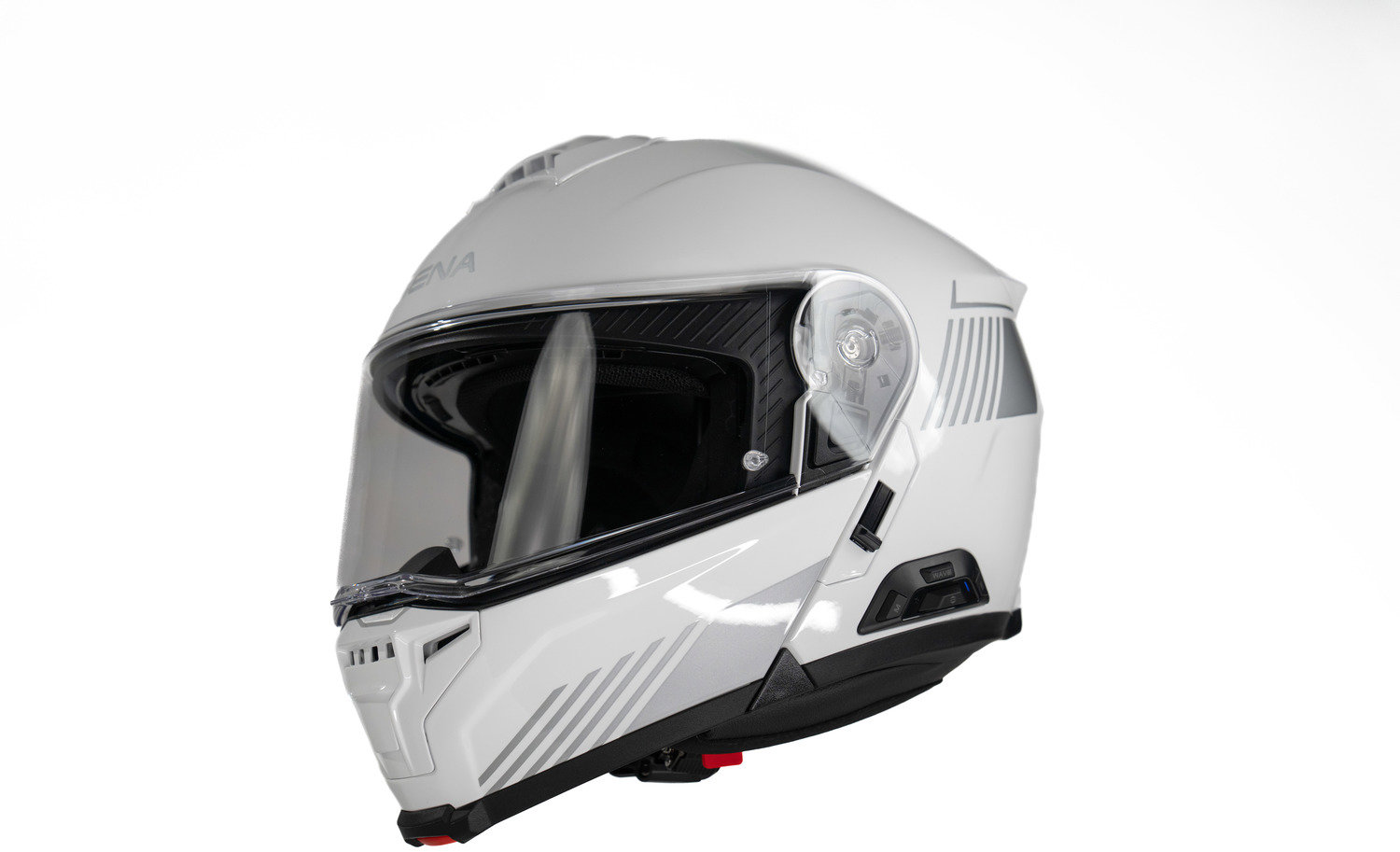 SENA Mesh přilba s headsetem Specter, lesklá bílá, vel. XL