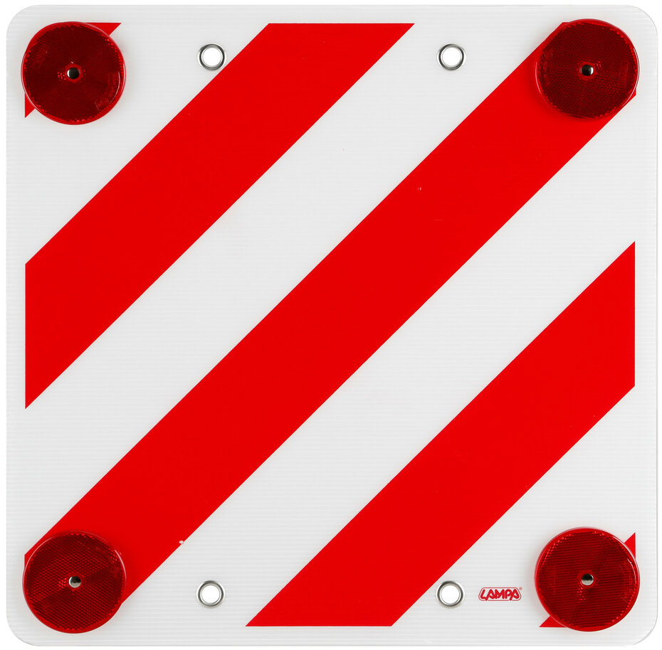 Lampa Výstražná reflexná polyetylénová tabuľa 50 × 50 cm + odrazky