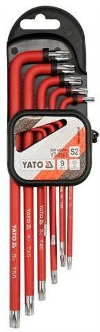 YATO Sada kľúčov TORX s otvorom 9 ks YT-0563