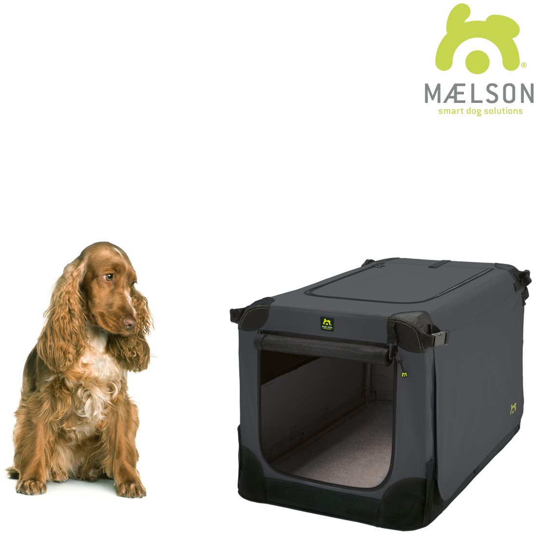 Maelson prepravka Soft Kennel M 72 × 51 × 51 cm čierno-antracitová