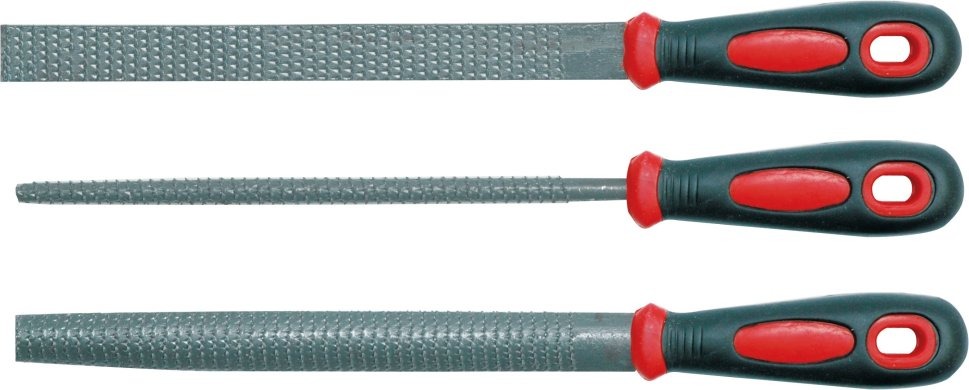 VOREL Súprava pilníkov na drevo 200 mm 3 ks