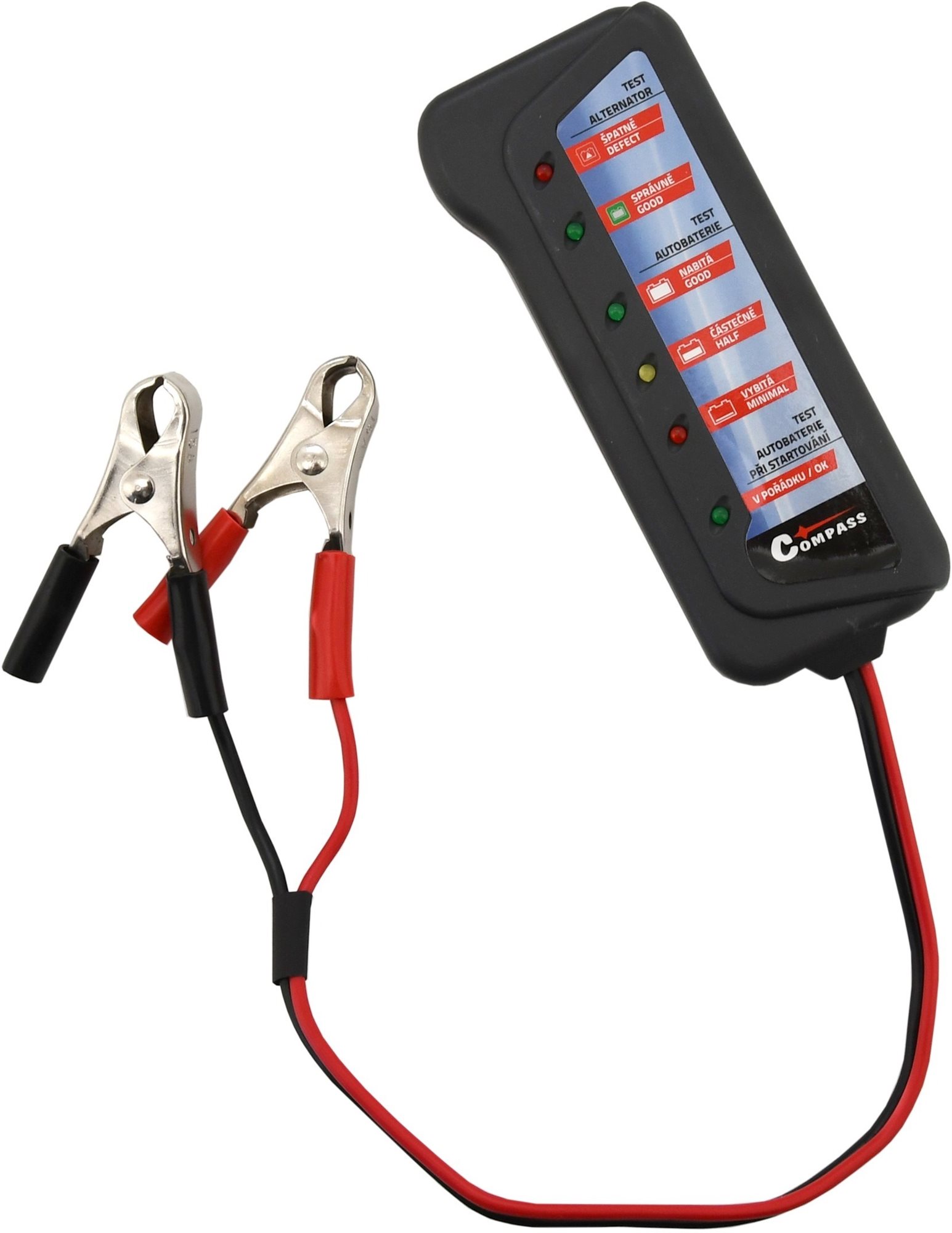 COMPASS Tester autobatérie a alternátora 12 V