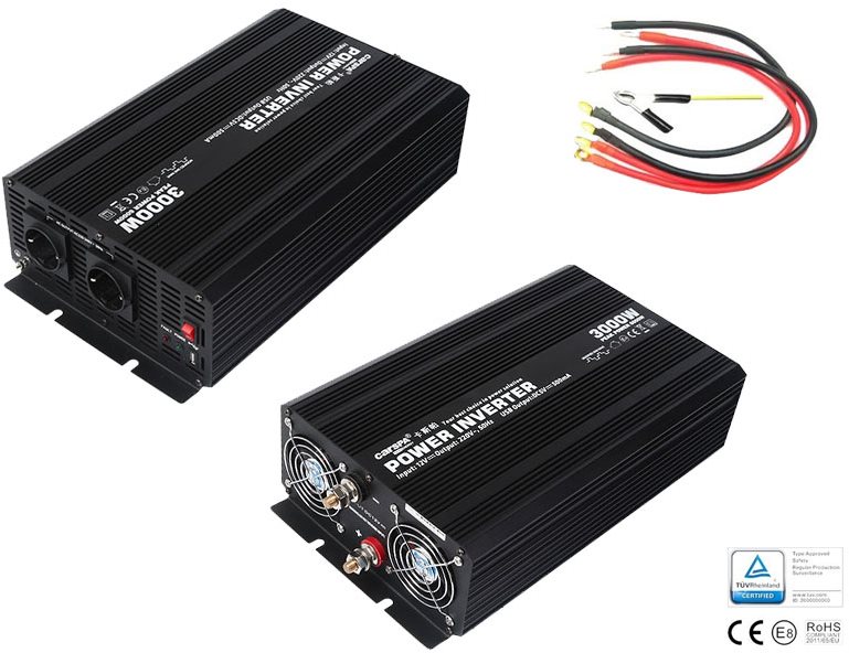 Space Menič napätia z 24 V na 220 V, trvalé zaťaženie 3000 W