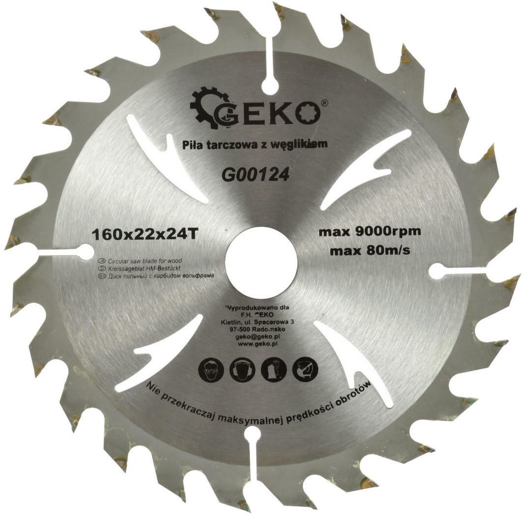 GEKO Kotúč pílový vídiový, 160 × 22 × 24T