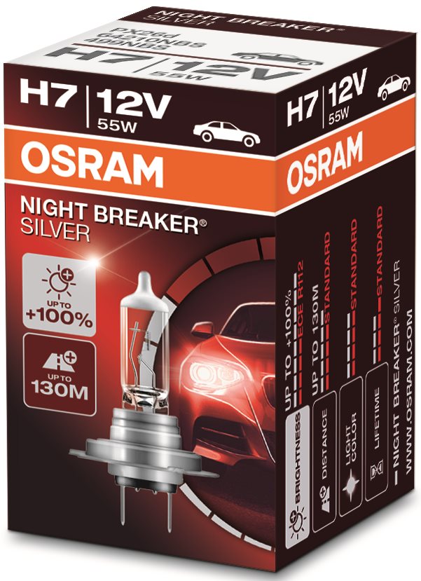 OSRAM H7 Night Breaker SILVER + 100 %