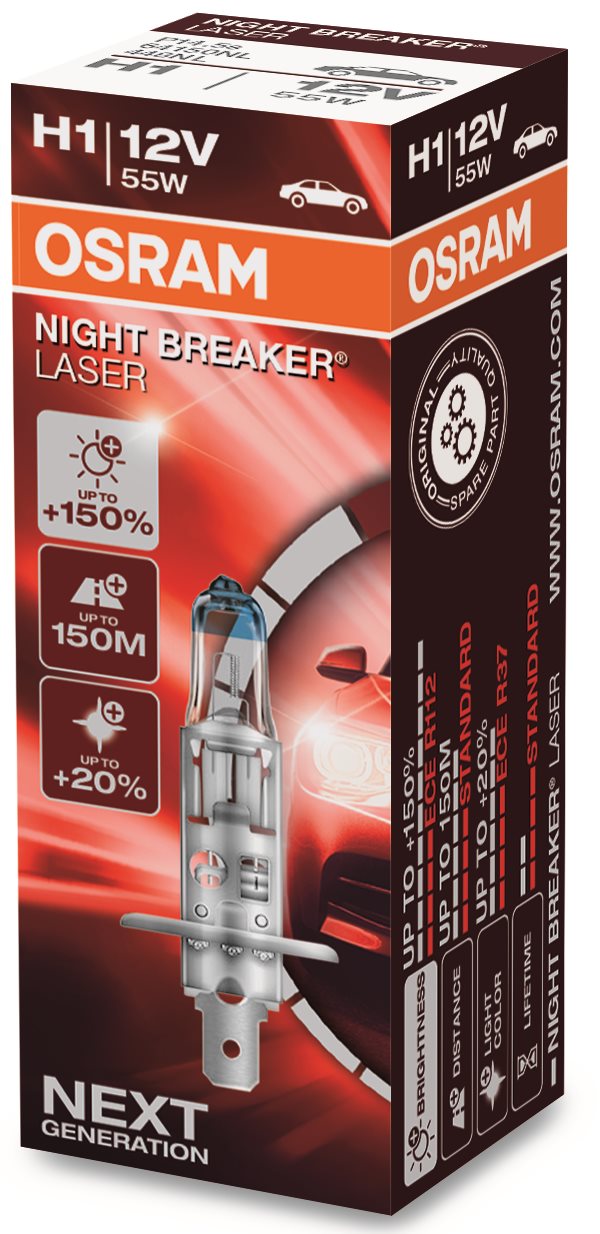 OSRAM H1 Night Breaker Laser Next Generation + 150 %