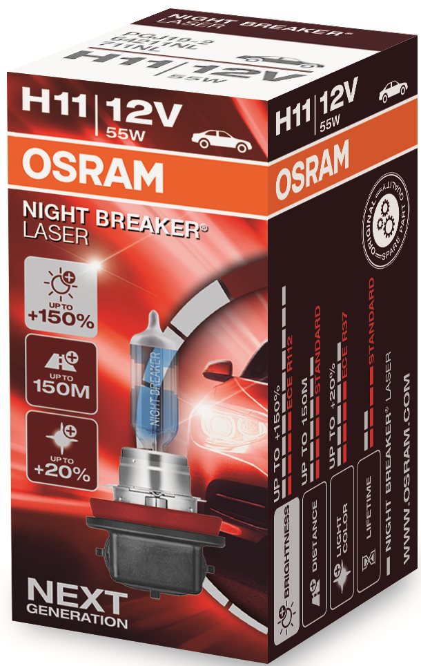 OSRAM H11 Night Breaker Laser Next Generation + 150 %