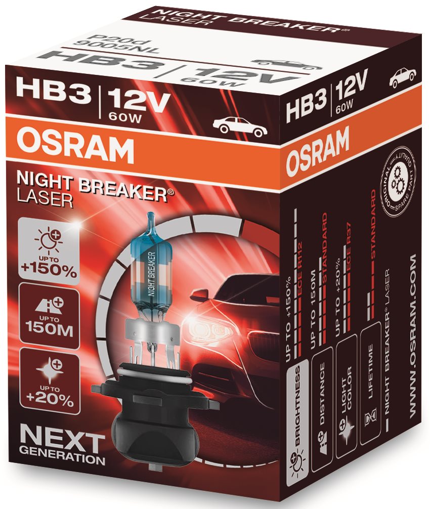 OSRAM HB3 Night Breaker Laser Next Generation + 150 %