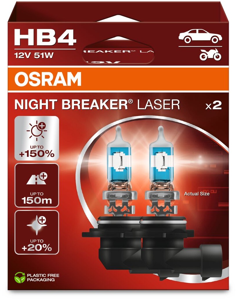 OSRAM HB4 Night Breaker Laser Next Generation + 150 %, 2 ks