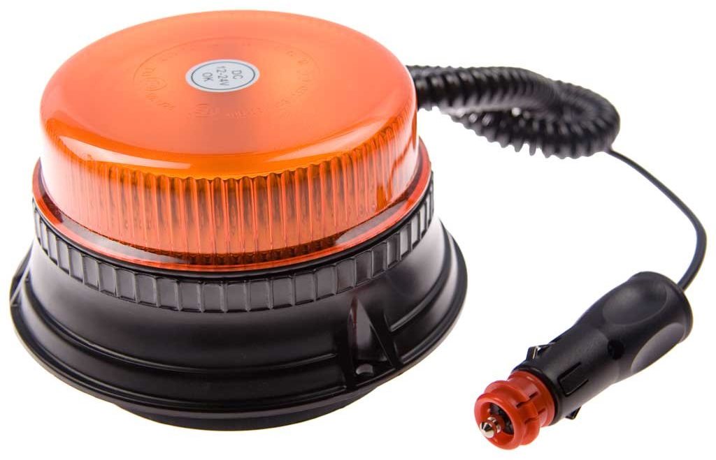 Maják oranžový LED 36 W, 12 LED, magnet, 1-funkcia