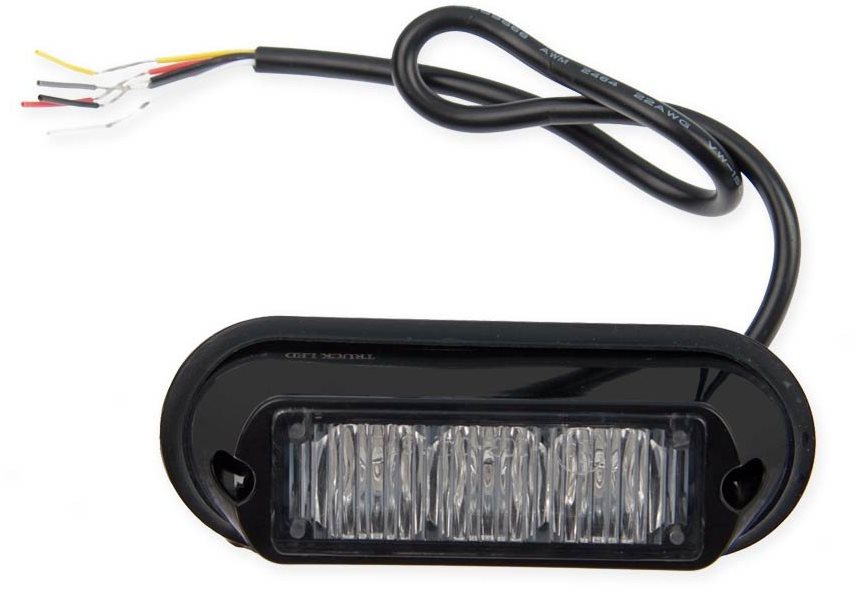 Výstražné svetlo 3× LED oranžové 12/24 V – zábleskové