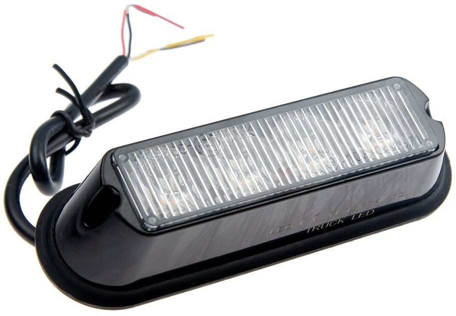 Výstražné svetlo 4×LED oranžové 12/24V – veľké