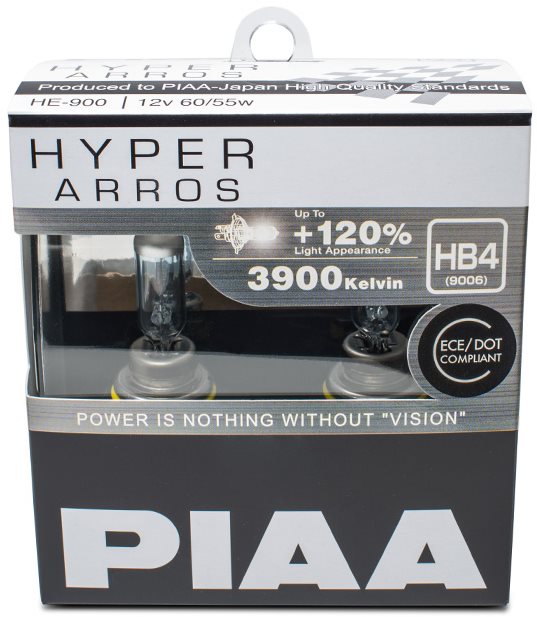 PIAA Hyper Arros 3900K HB4 + 120 % zvýšený jas, 2 ks