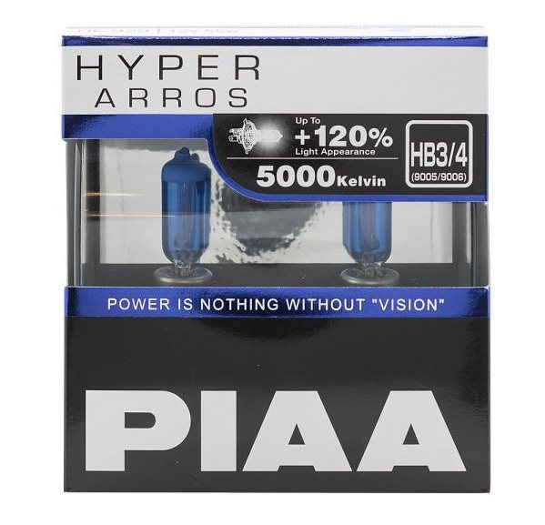 PIAA Hyper Arros 5000K HB3/HB4 + 120%, jasne biele svetlo s teplotou 5000K, 2 ks