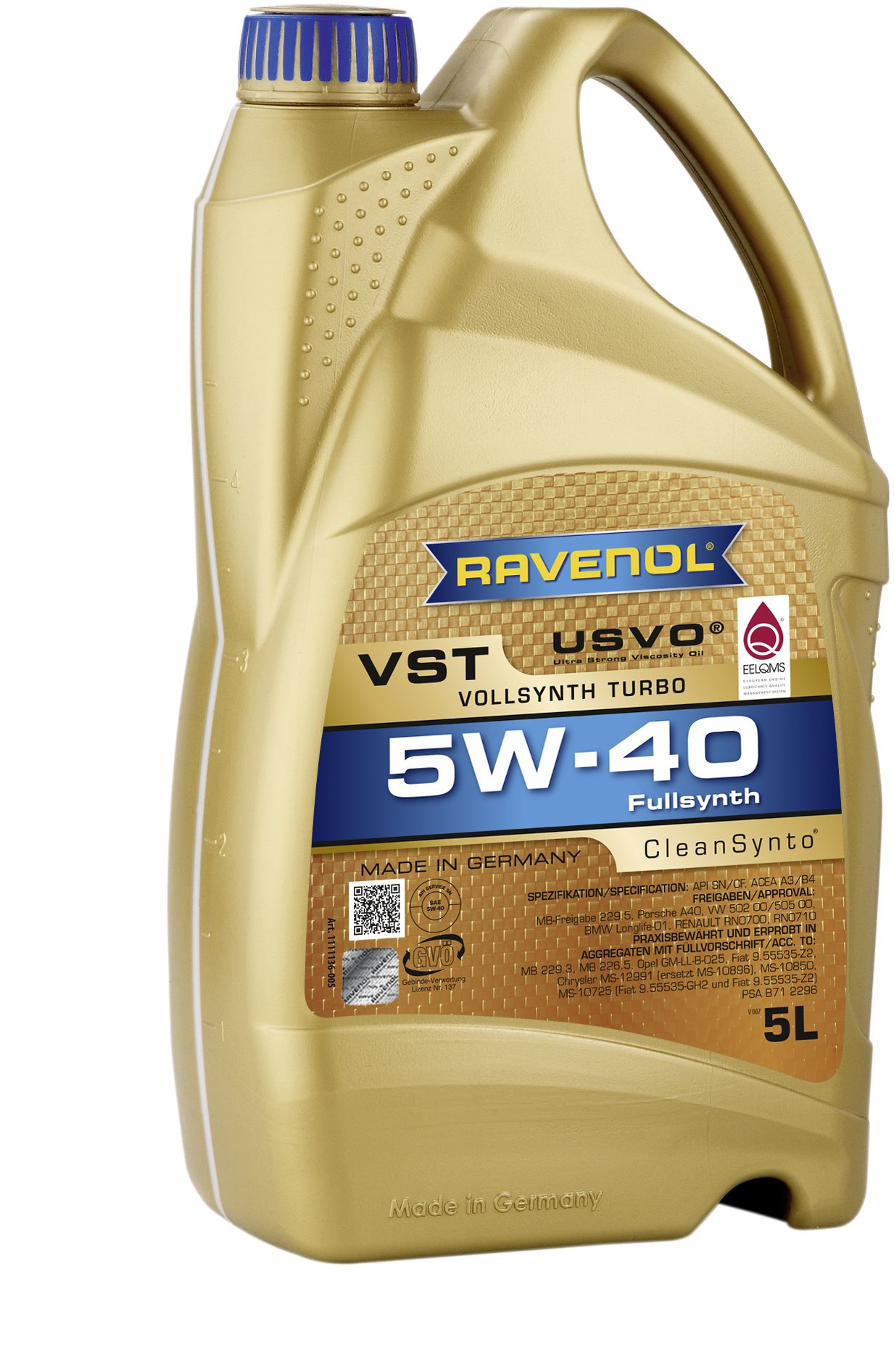 RAVENOL VollSynth Turbo VST SAE 5W-40; 5 l