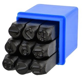 GEKO Razidlá číselné 10 mm, 9 ks