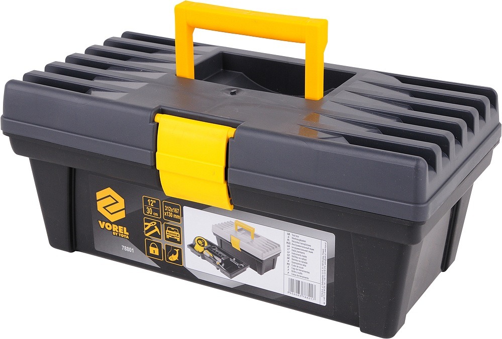 VOREL Box na náradie plastový 12" 1 zámok 30 cm TO-78801