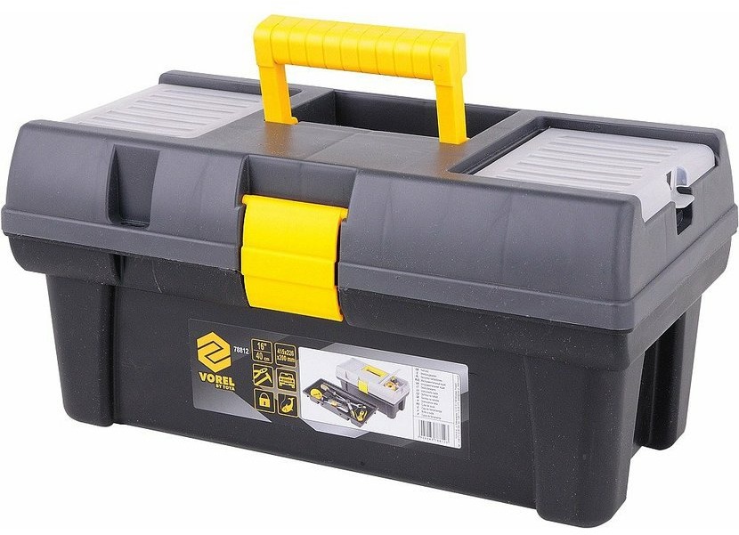 VOREL Box na náradie plastový 16" 1 zámok 40 cm TO-78813