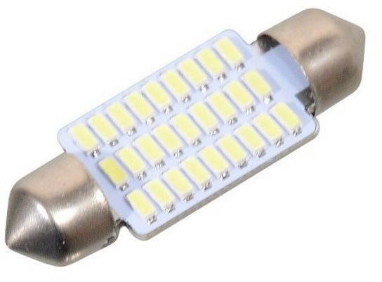 Žiarovka 27 SMD LED 12 V suf. SV8.5 38 mm biela