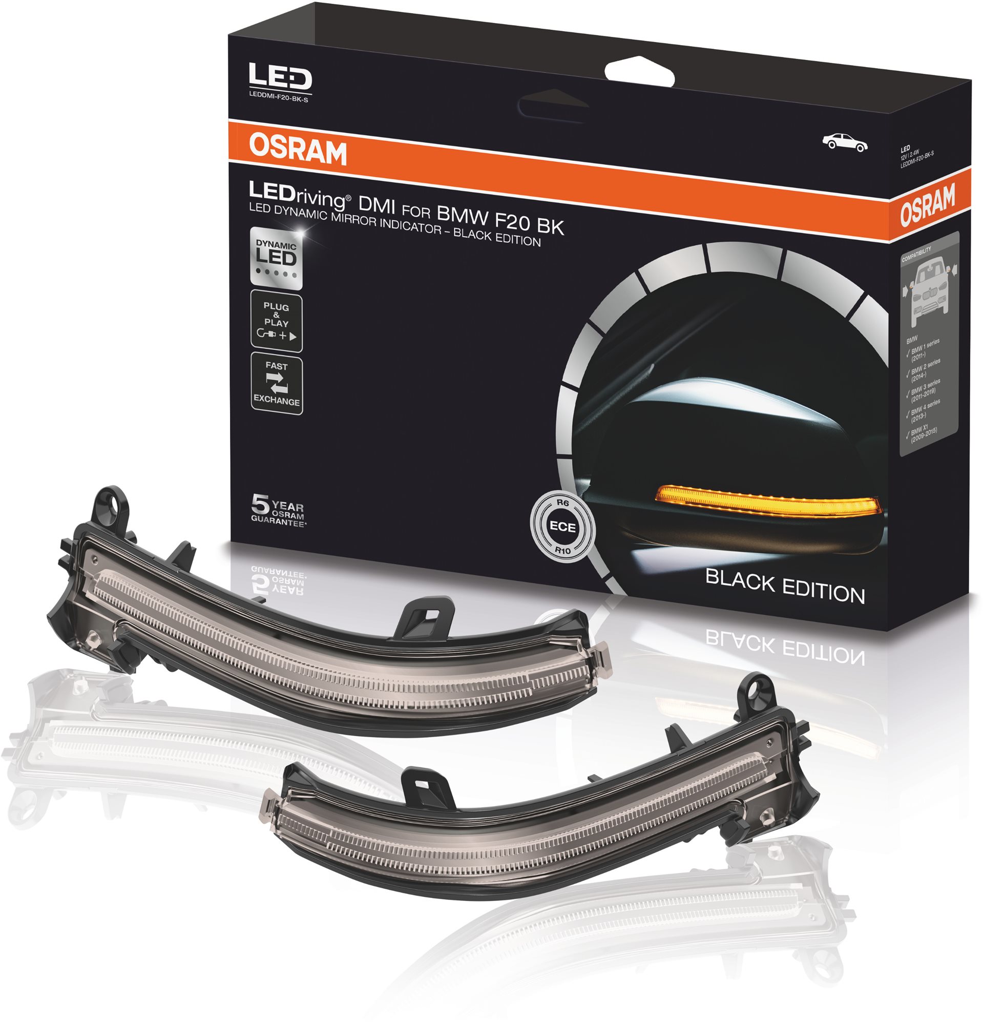 Osram LEDriving LEDDMI F20 WT S blinker tmavý pre BMW 1,2,3,4 X1
