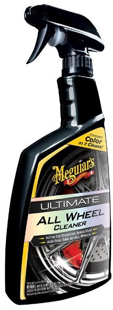 Meguiar's Ultimate All Wheel Cleaner – čistič na bicykle s efektom zafarbenia dočervena, 709 ml