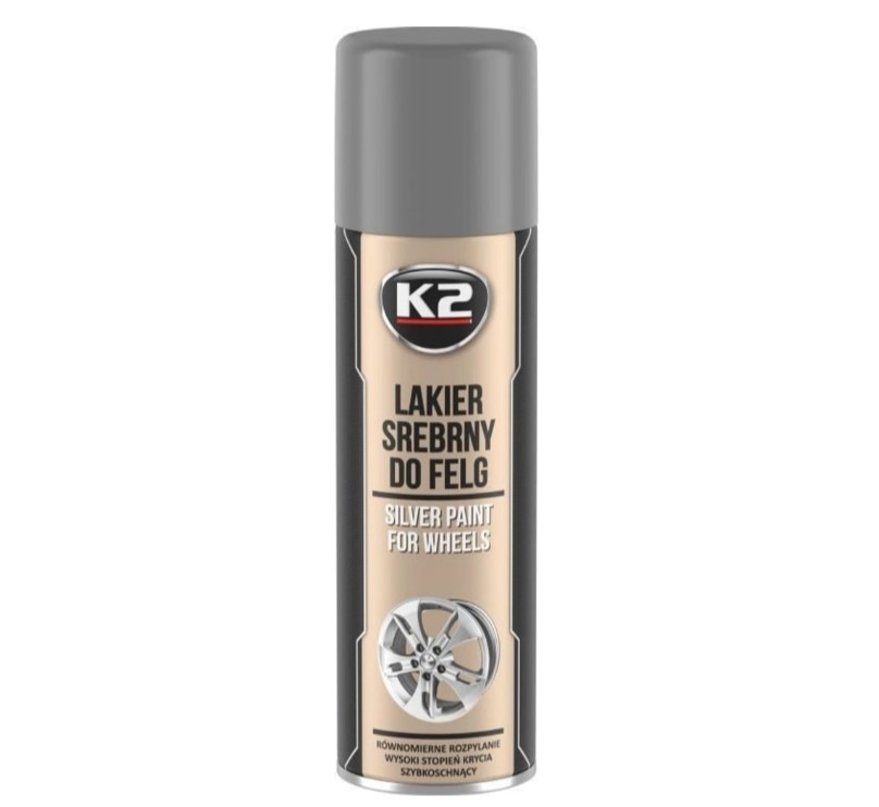 K2 SILVER LACQUER FOR WHEELS RALLY 500 ml - strieborný lak na kolesá