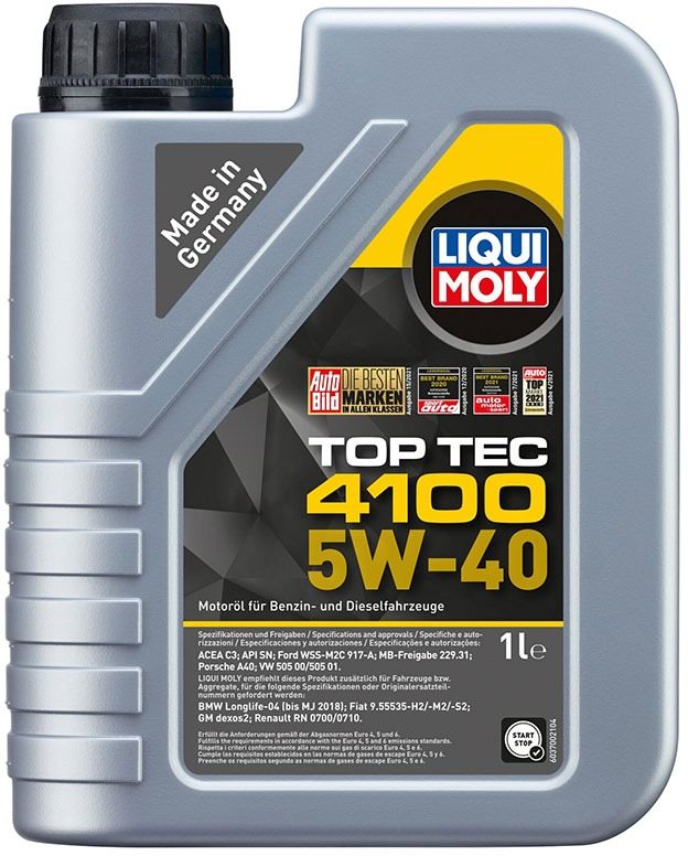 Liqui Moly Motorový olej Top Tec 4100 5W-40, 1 l
