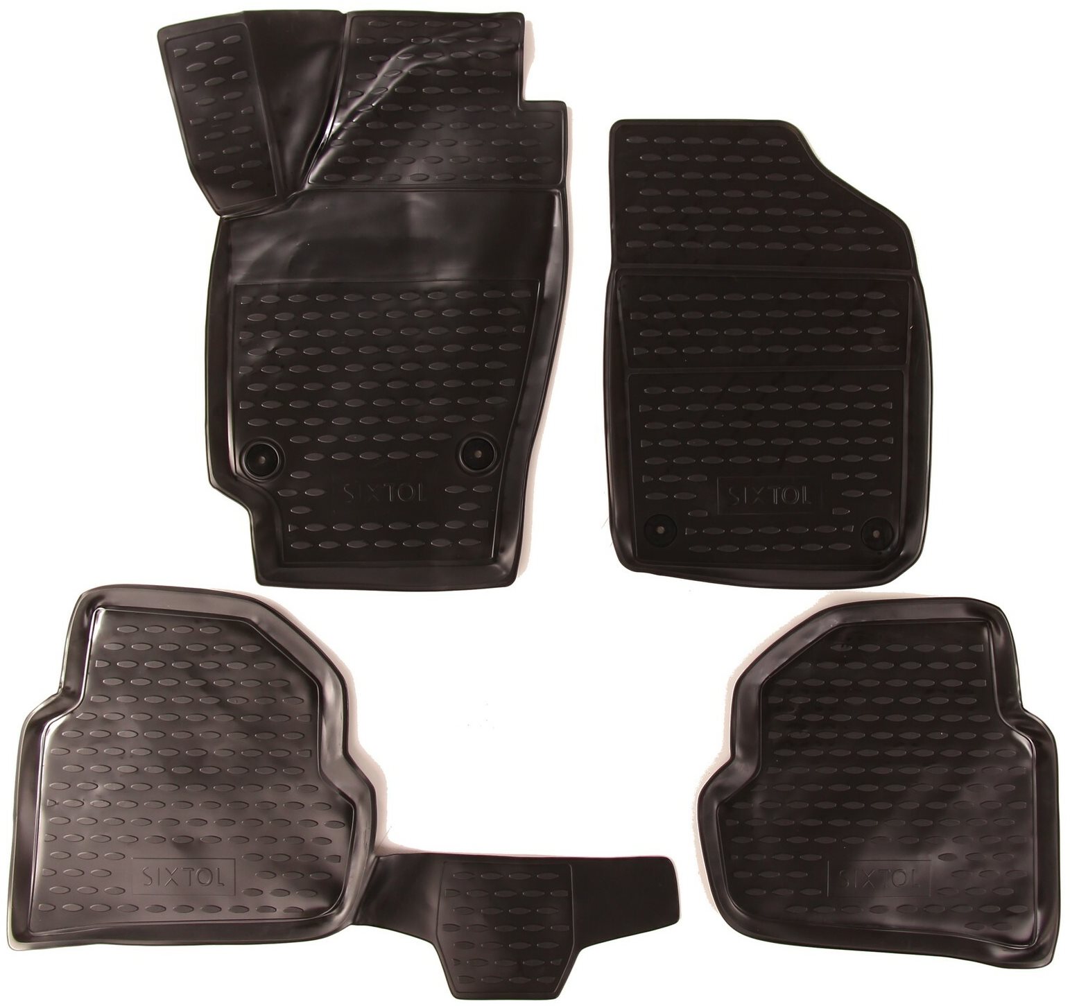 SIXTOL 3D Gumové koberce VOLKSWAGEN Polo, 2010 ->, sedan