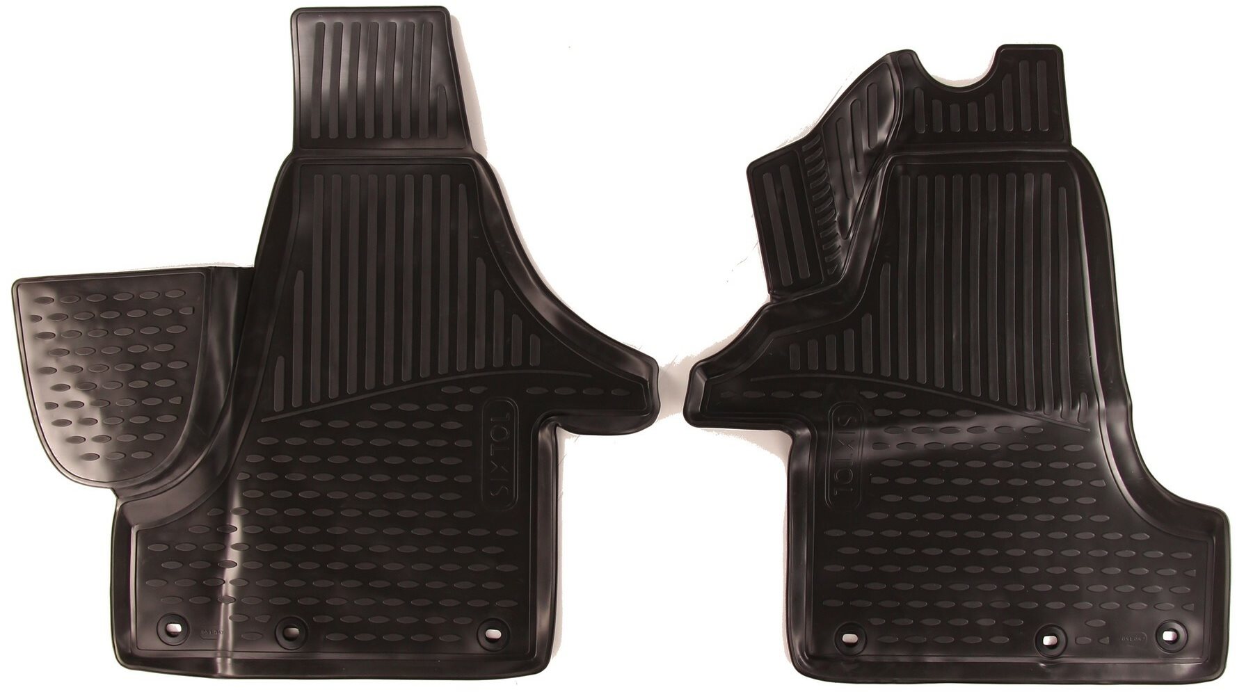 SIXTOL 3D Gumové koberce VOLKSWAGEN Transporter (T6), 2015 ->, VAN, (Európa), 2 ks