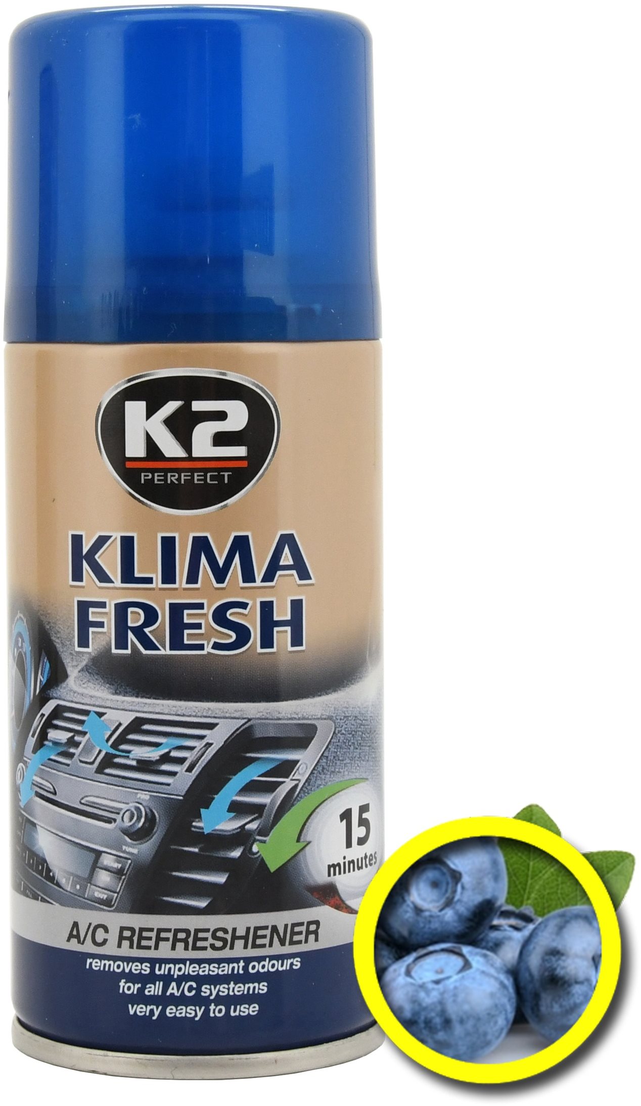 K2 Osviežovač KLIMA FRESH 150 ml BLUEBERRY