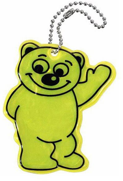 Prívesok reflexný BEAR – žltý