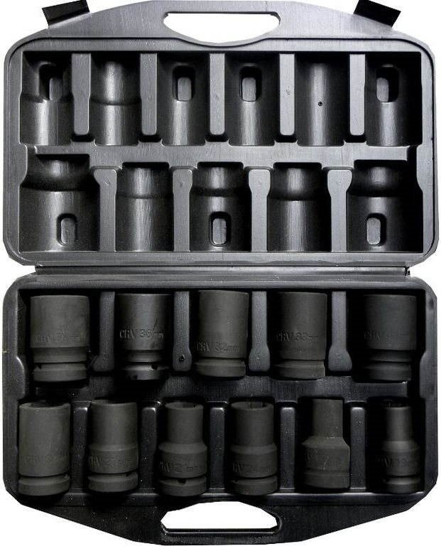 GEKO Sada nástrčných hlavíc 1", 11 ks, 17 – 41 mm
