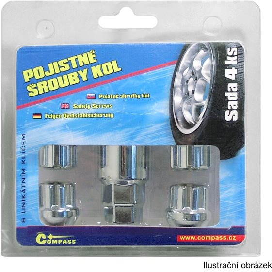 COMPASS Poistné matice kolies G M12×1,50 kužeľové sedlo