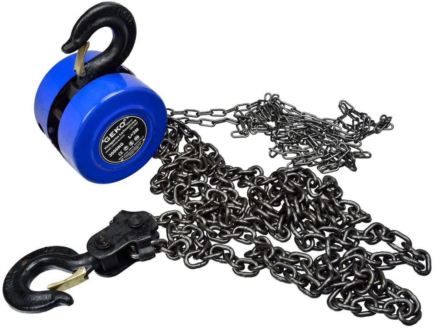 GEKO Kladkostroj reťazový, 3 t, 3 m
