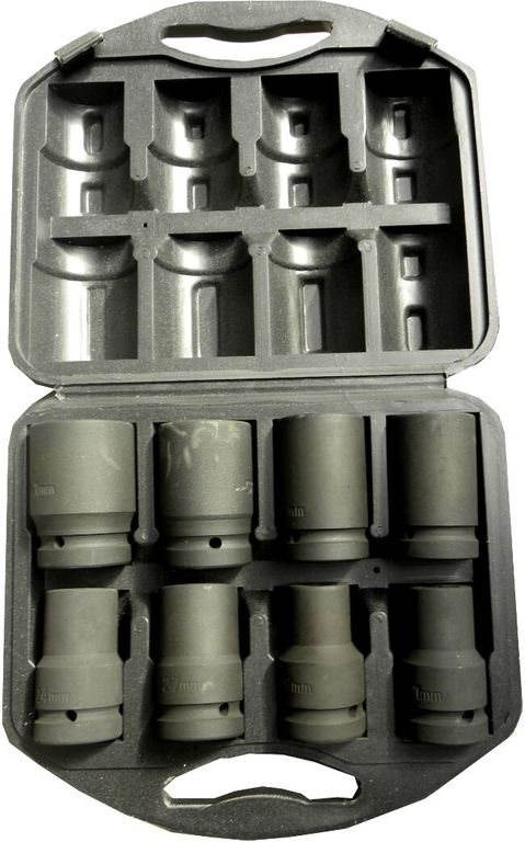 GEKO Súprava nástrčných hlavic 1", 8ks, 19-41mm