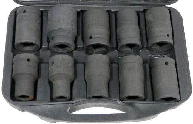 GEKO Súprava nástrčných hlavic 1", 10 ks, 17 – 41 mm