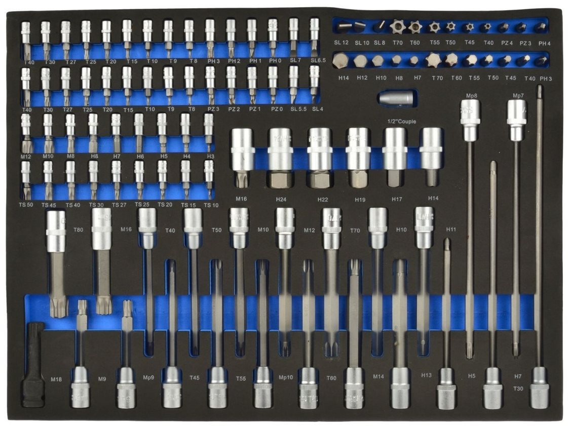 GEKO Vložka do zásuvky – sada nadstavcov a bitov Torx 102 ks