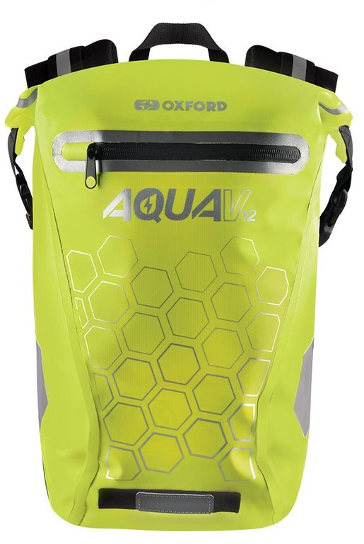 OXFORD Vodotesný batoh AQUA V12 (žltý fluo, objem 12 l)