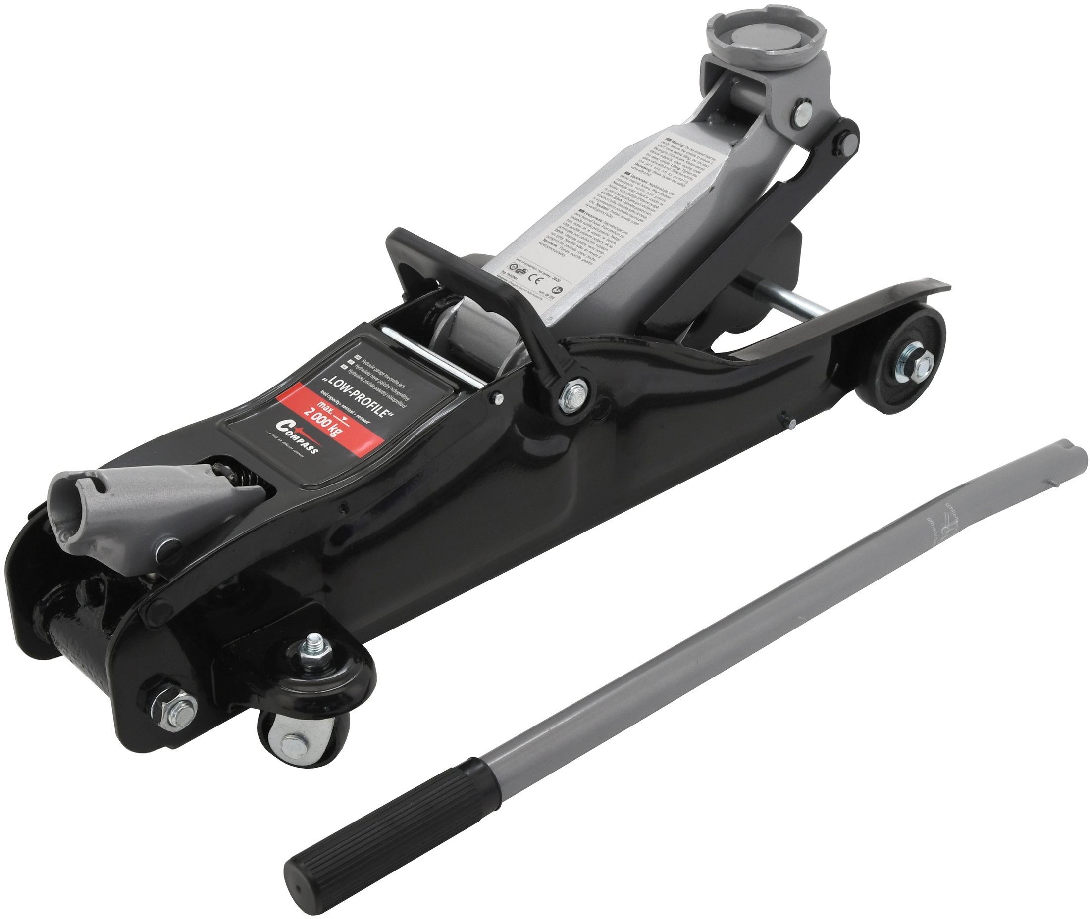 COMPASS Hever hydraulický pojazdný nízkoprofilový 2t TÜV EN 1494:2000+A1:2008