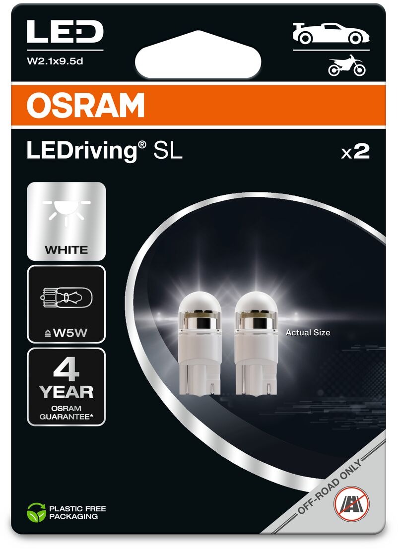 OSRAM LEDriving SL W5W studená biela, 6 000 K 12 V, dva kusy v balení