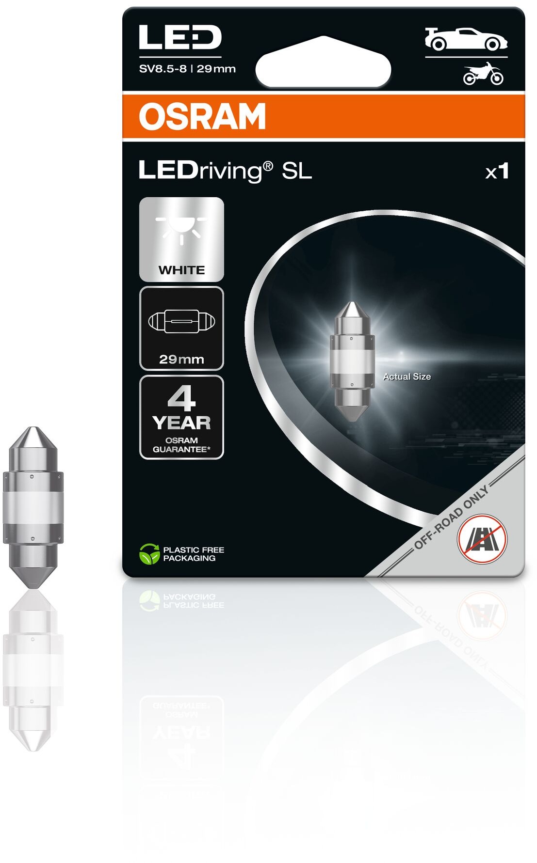 OSRAM LEDriving SL C5W dĺžka 29 mm Studená biela 6000K 12V jeden kus v balení