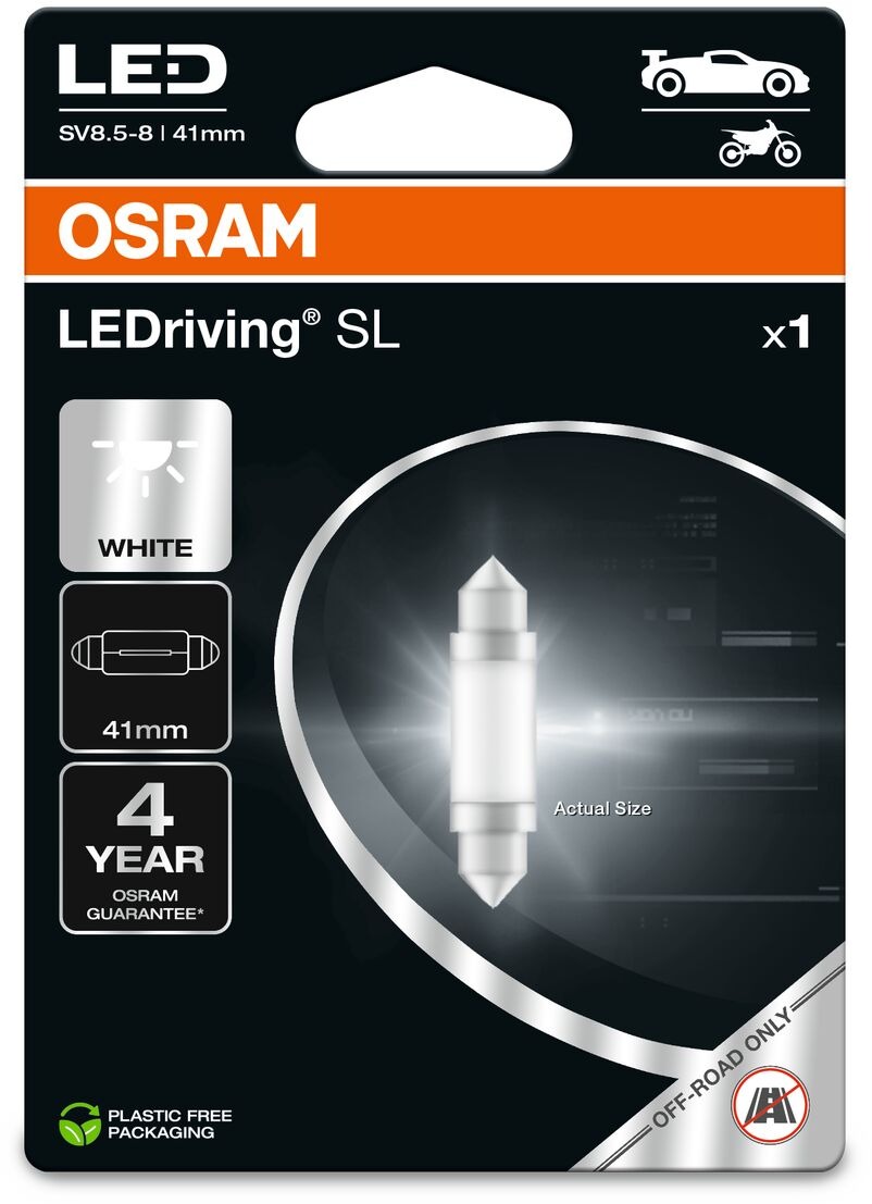 OSRAM LEDriving SL C5W dĺžka 41 mm Studenobiela 6000 K 12 V jeden kus v balení