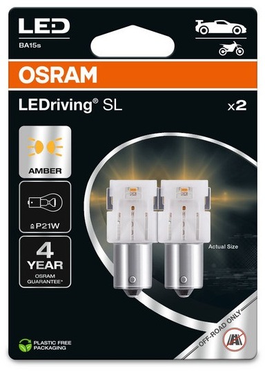 OSRAM LEDriving SL P21W Žltá 12V dva kusy v balení