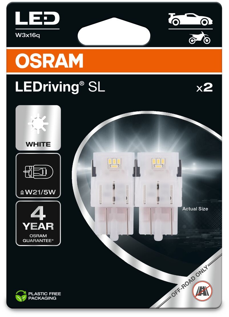 OSRAM LEDriving SL W21/5W Studená biela 6000K 12V dva kusy v balení