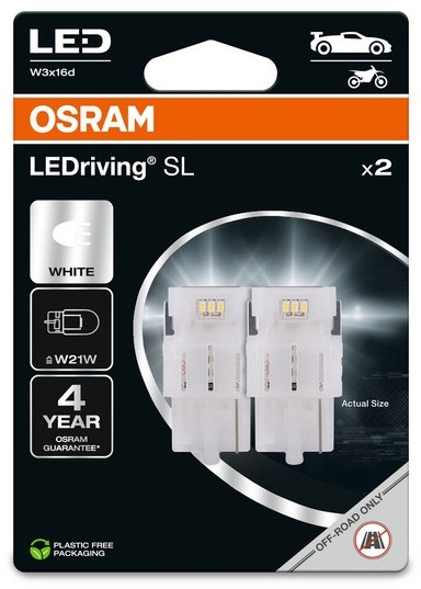 OSRAM LEDriving SL W21W Studená biela 6000 K 12 V dva kusy v balení