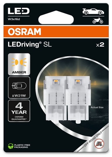 OSRAM LEDriving SL W21 W Žltá 12 V dva kusy v balení
