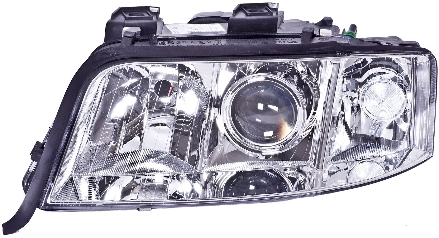 ACI AUDI A6 01-04 predné svetlo BI-XENON D2S + H7 (bez žiaroviek, výbojky, jednotky, motorčeka) (aut. ovládané)