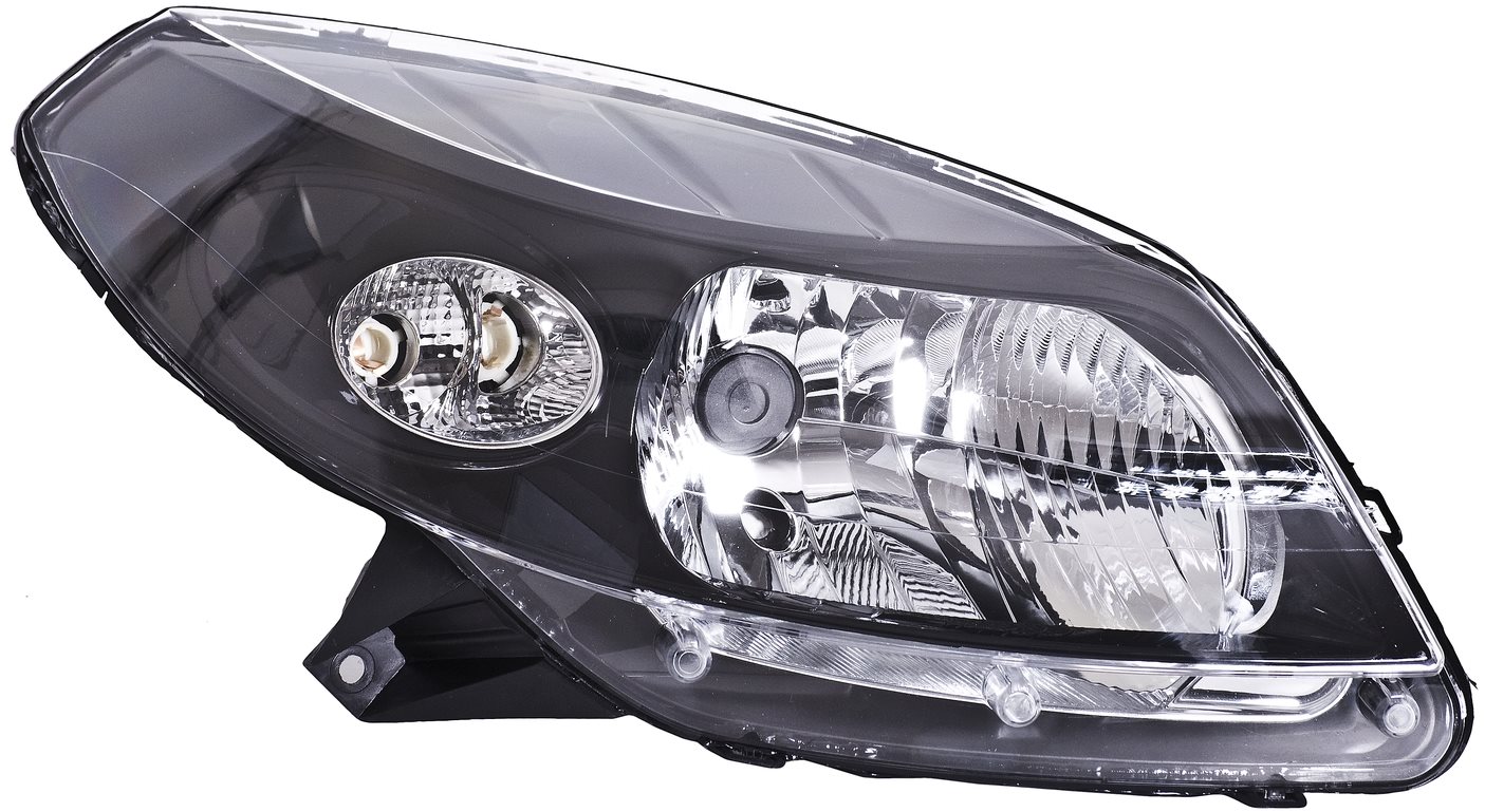 ACI DACIA Sandero 08- predné svetlo H4 (ovládané lankom + mechanizmus) čierne (model Stepway) P